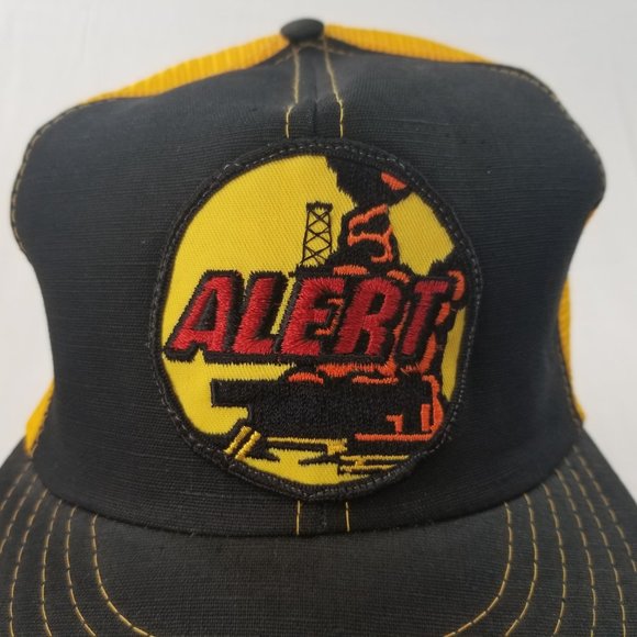 ALERT OIL WELL FIRE Cap Trucker Hat Snapback Baseb - Picture 2 of 8